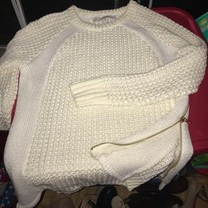 Waffle knit sweater